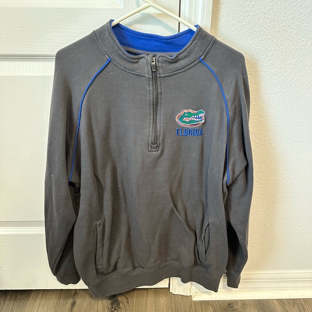Gray Florida Gators Quarter-Zip Pullover Size L